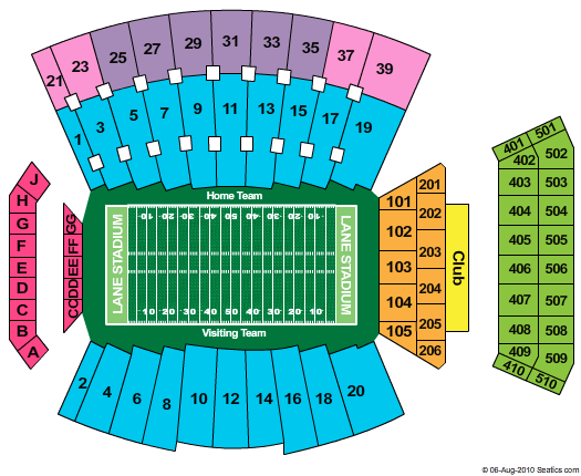 Virginia Tech Hokies vs. Duke Blue Devils Tickets 2010-10-23 Blacksburg, VA, Lane Stadium